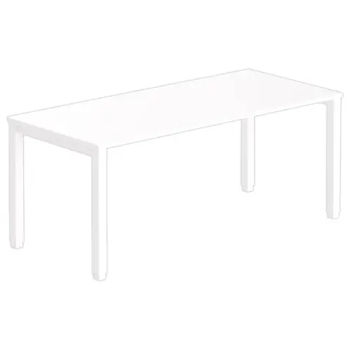 Bureau BRUXELLES 180 x 80 blanc - pieds blancs