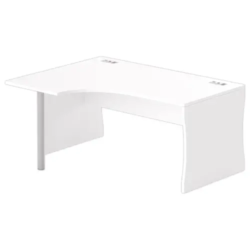 Bureau blanc BUDAPEST compact retour gauche L160 
