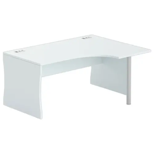 Bureau BUDAPEST compact retour à droite gris L160