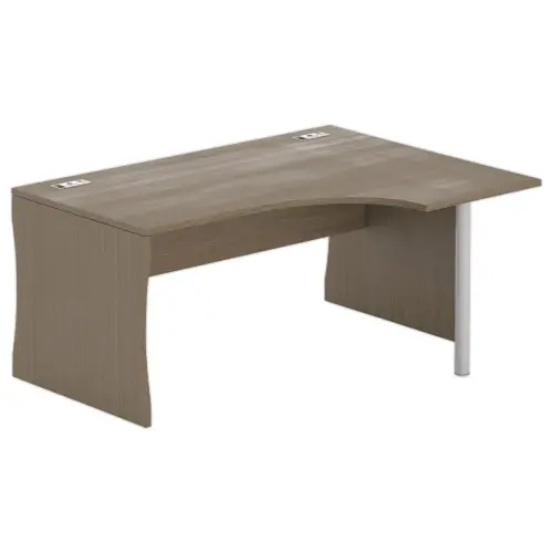 Bureau BUDAPEST compact retour à droite noyer L160