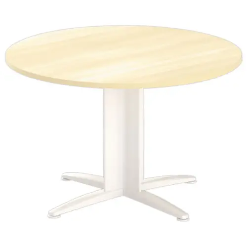 Table réunion ronde diam. 116cm hêtre/blanc