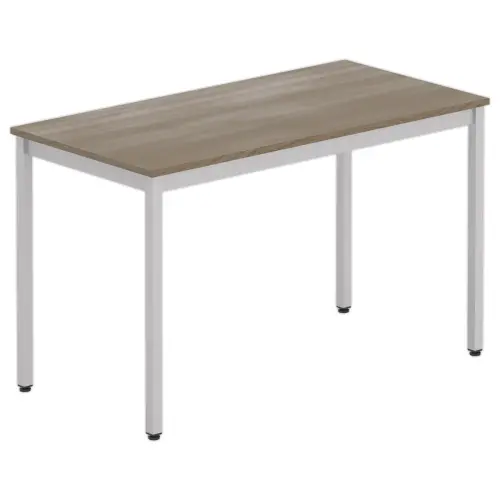 Table polyvalente rectangulaire 120 x 60 noyer / aluminium 