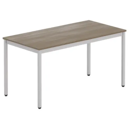 Table polyvalente rectangulaire 140 x 70 noyer / aluminium 