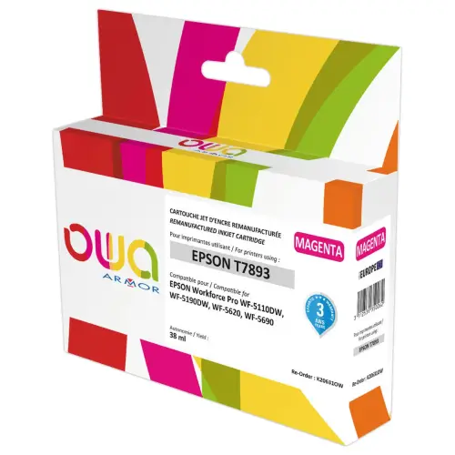 Cartouche &eacute;q. EPSON T789 - Haute capacit&eacute; - Magenta - OWA 
