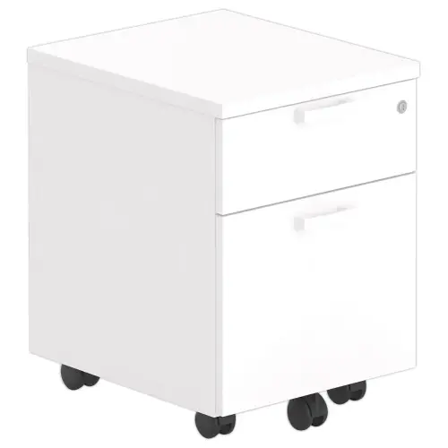 Caisson mobile 2 tiroirs - Blanc