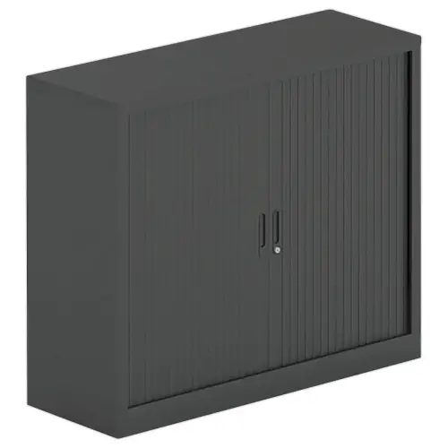 Armoire basse métallique - 100 x 100 cm - Anthracite