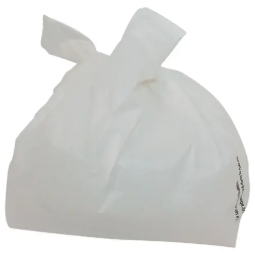 500 Sacs à bretelles en polyethylène réutilisables BLANC