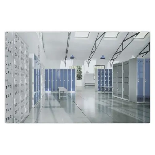Vestiaire industrie propre 2 colonnes H.180 x L.60 cm Gris / bleu