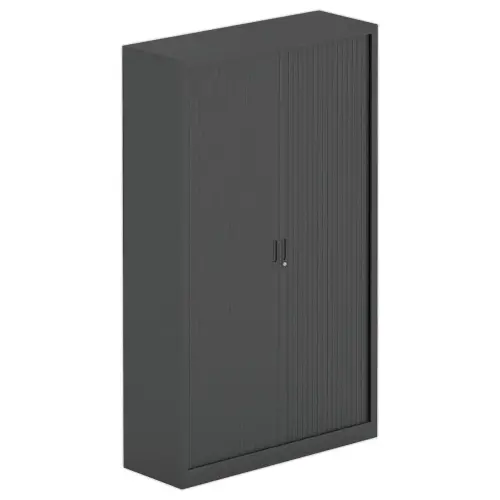 Armoire haute &agrave; rideaux 198x120 cm - anthracite 