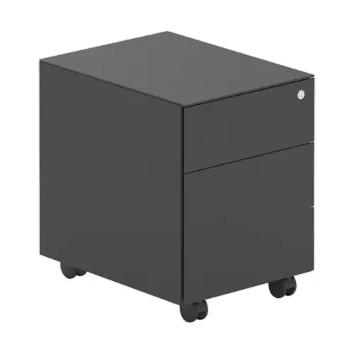 Caisson mobile m&eacute;tallique - 2 tiroirs - Anthracite 