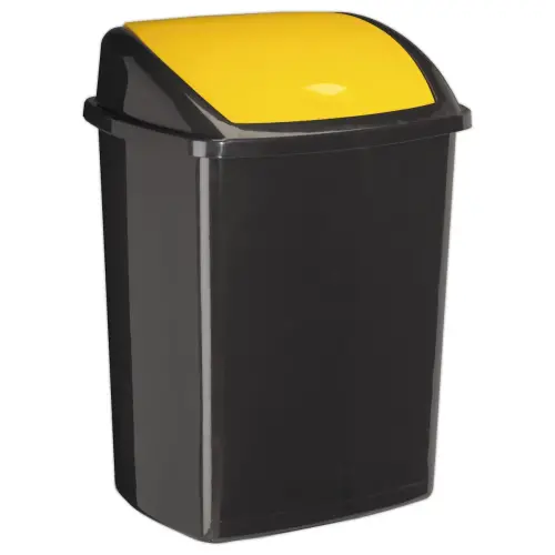 Poubelle à couvercle basculant jaune 50 litres - CEP