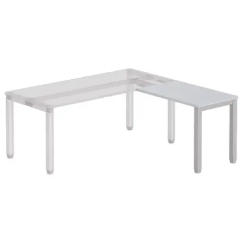 Retour BRUXELLES 98 x 60 plateau gris - pieds alu