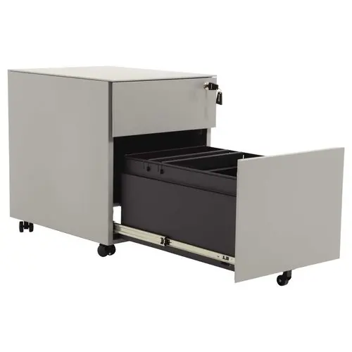 Caisson mobile en métal 2 tiroirs aluminium monté