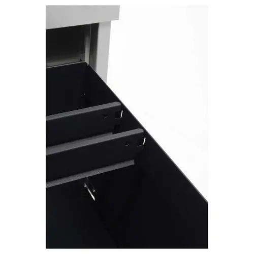 Caisson mobile en métal 2 tiroirs aluminium monté