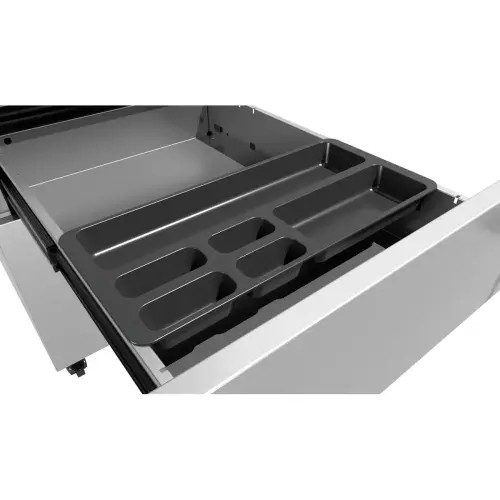Caisson mobile en métal 3 tiroirs aluminium monté