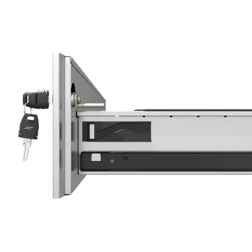 Caisson mobile en métal 3 tiroirs aluminium monté