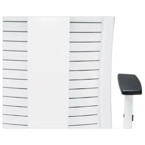 Siège de bureau synchrone NAVIGO - Noir & blanc - Accotoirs 2D montés