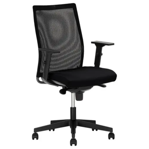 Si&egrave;ge de bureau synchrone Intrata - Avec accotoirs - Mont&eacute; - Gris et noir 