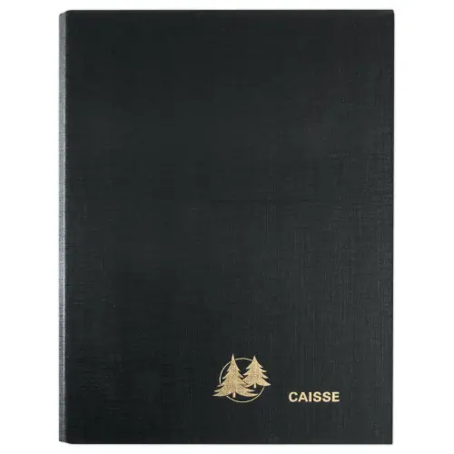 Classeur vide perp&eacute;tuel pour feuillets mobiles de caisse - 19 x 25,5cm - Noir - Janvier &agrave; d&eacute;cembre - EXACOMPTA 