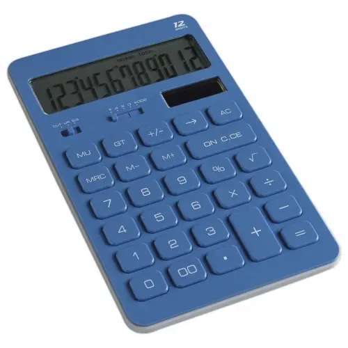 Calculatrice bleue colorée M12 - ACCESS