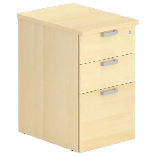 Caisson de bureau - 3 tiroirs - H&ecirc;tre - Profondeur 60 cm 