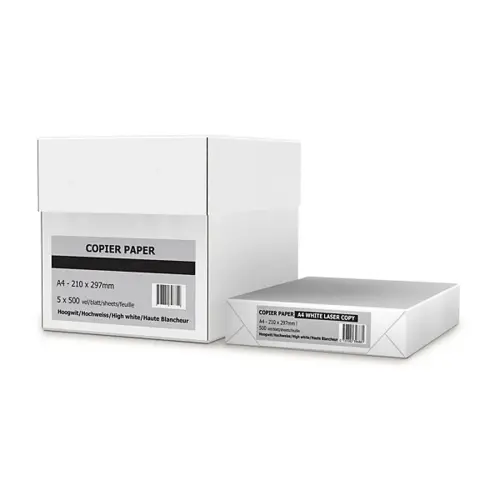 5 ramettes de 500 feuilles - Papier blanc - A4 - 75g - Économique