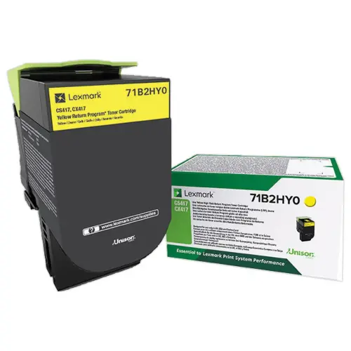 Toner LEXMARK 712 jaune 71B2HY0