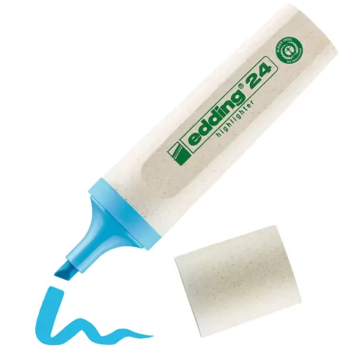 Surligneur - pointe large - E24 - bleu clair - Edding