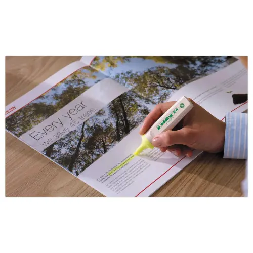 Surligneur pointe large - ECOLINE E24 - jaune - EDDING 