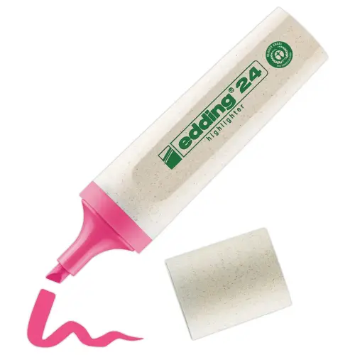 Surligneur pointe large - ECOLINE E24 - rose - EDDING 