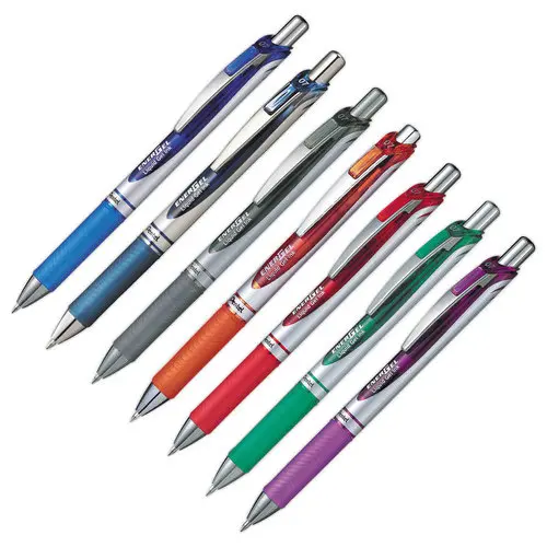 Roller pointe métal - Ecriture moyenne - Bleu - PENTEL