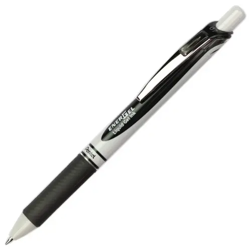 Roller pointe métal - Ecriture moyenne - Noir - PENTEL