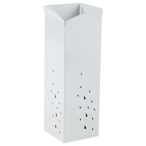 Porte-parapluies métallique - Blanc - ALBA