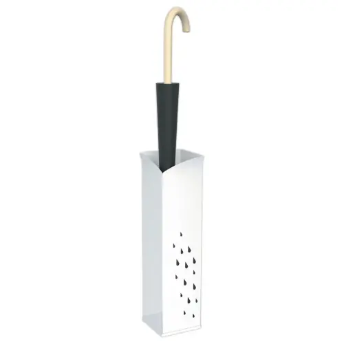 Porte-parapluies métallique - Blanc - ALBA