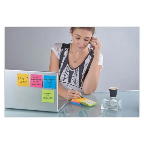 Bloc cube Super Sticky - 4 Couleurs Easy Select -76x76mm - POST IT 