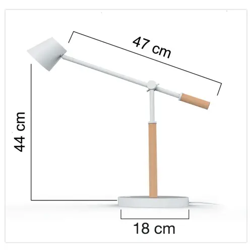 Lampe de bureau VICKY – Blanc - UNILUX