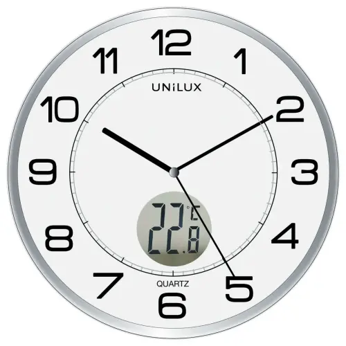 Horloge avec thermom&egrave;tre Tempus - UNILUX 