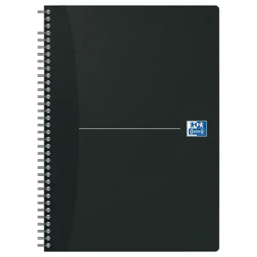 Cahier spirale A4 Essentials - 5x5 - 180 pages - Noir - OXFORD