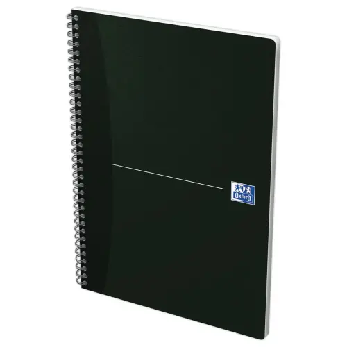Cahier spirale A4 Essentials - 5x5 - 180 pages - Noir - OXFORD