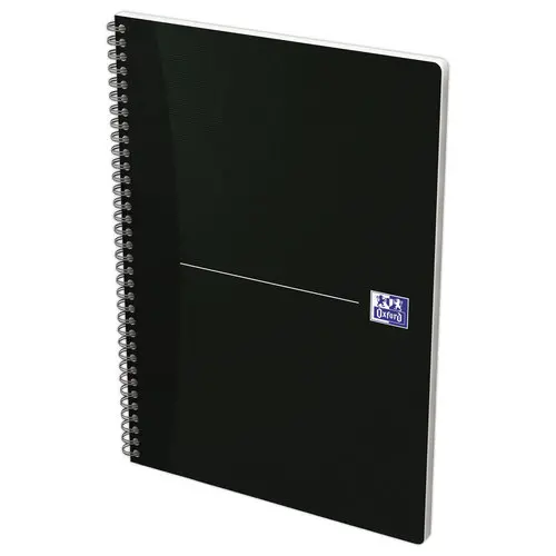 Cahier spirale A4 Essentials - 5x5 - 180 pages - Noir - OXFORD