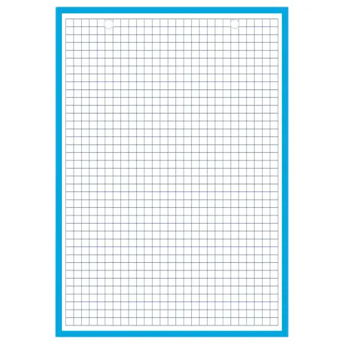 Bloc de 30 feuilles de fiches bristol bleues A5 5x5