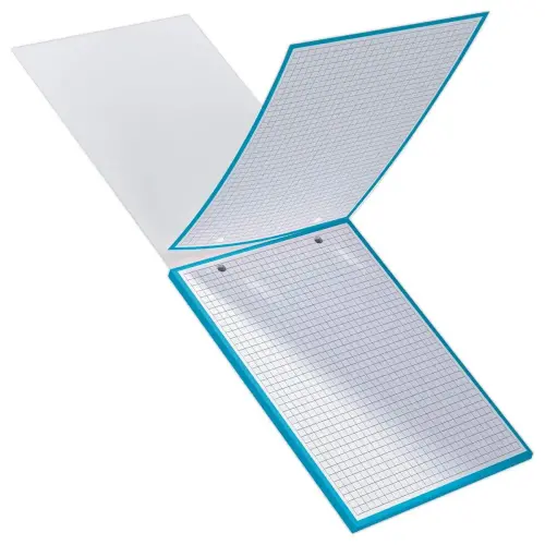 Bloc de 30 feuilles de fiches bristol bleues A5 5x5