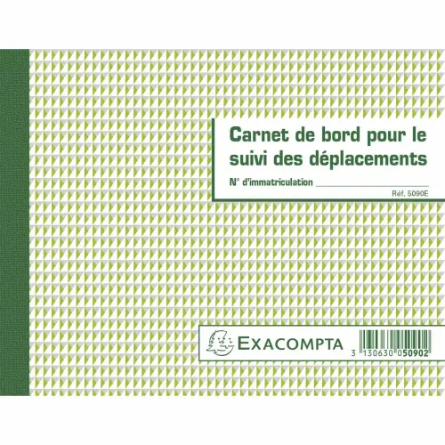 Carnet de bord pour suivi de d&eacute;placement v&eacute;hicule - EXACOMPTA 