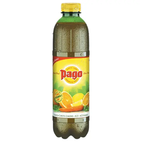 6 Bouteilles jus de fruits - Orange / Carotte / Citron - 1L - PAGO