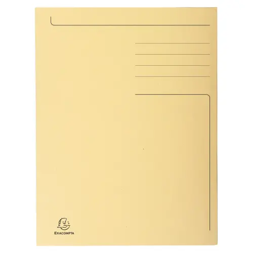 50 Chemises 3 rabats carton 280 g - Format A4 - beige - EXACOMPTA 
