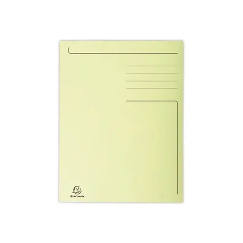 50 Chemises 3 rabats carton 280 g - Format A4 - jaune - EXACOMPTA 
