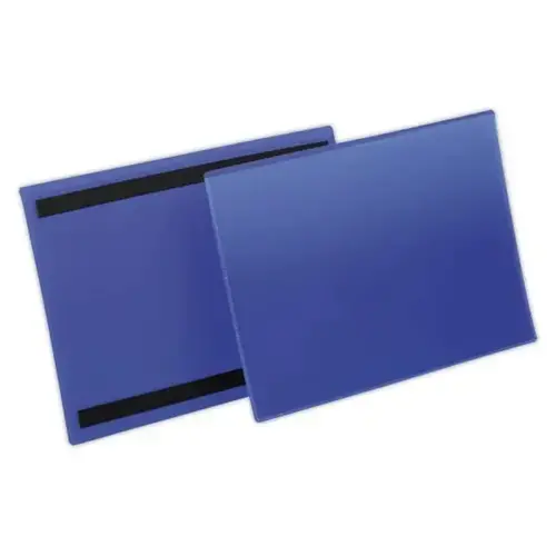 50 Pochettes porte-documents magn&eacute;tiques - A5 paysage - Bleu - DURABLE 