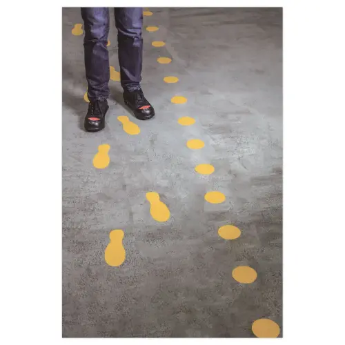 5 Adhésifs de marquage au sol 'Paire de pieds' - Antidérapant - DURABLE