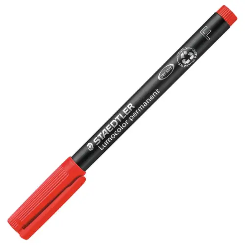 Feutre permanent universel Lumocolor - 0.6 mm - Rouge - STAEDTLER