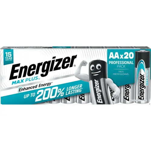 20 Piles alcalines LR6 (AA) Max Plus - ENERGIZER